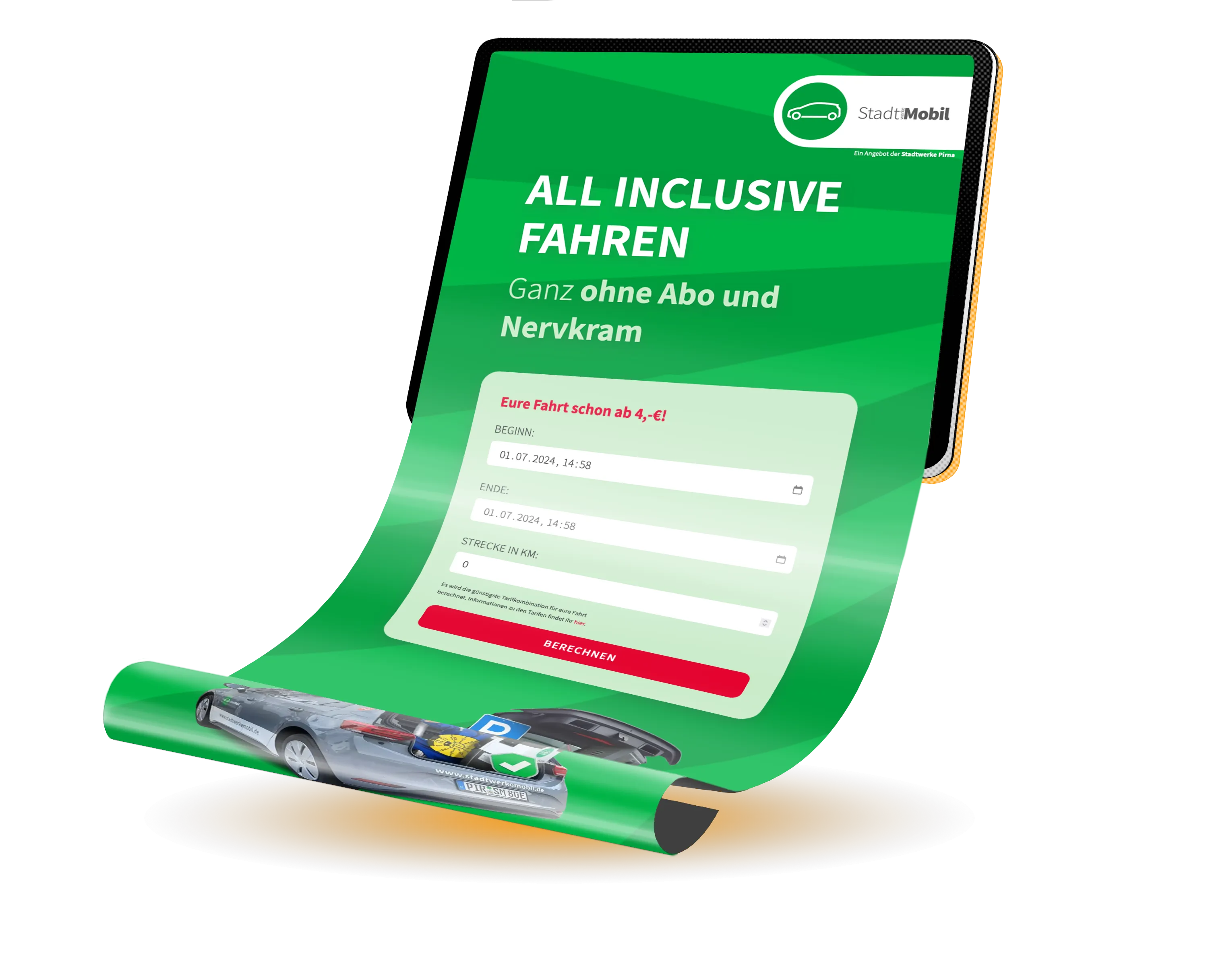 Landingpage von StadtwerkeMobil made by Feuerpanda Werbeagentur Dresden